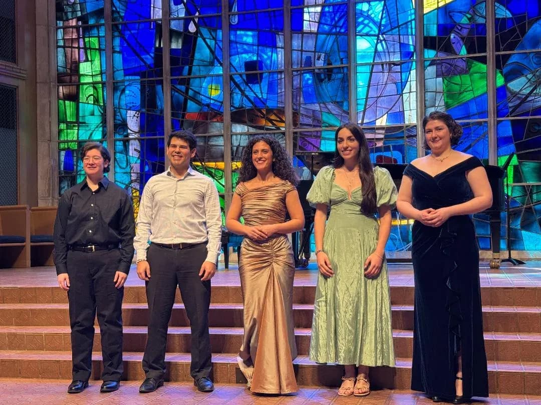 The 2025 competition winners on stage at Alice Millar Chapel